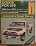 Dodge Pick-Ups Automotive Repair Manual: 1994- 1996 Edition (Hayne's Automotive Repair Manual)