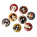 Beautiful Painted Wood Buttons with Colorful Cat Designs from Shizaru Designs 15mm - 50 Buttons Per Packag with Exclusive Shizaru Designs Gift Bag Ii