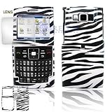 51dfnbucEYL. SL160  White and Black Stripes Zebra Case Cover for Brand Samsung i325 i 325 ACE Protective Cell Phone Hard SNAP ON With Optional Lens