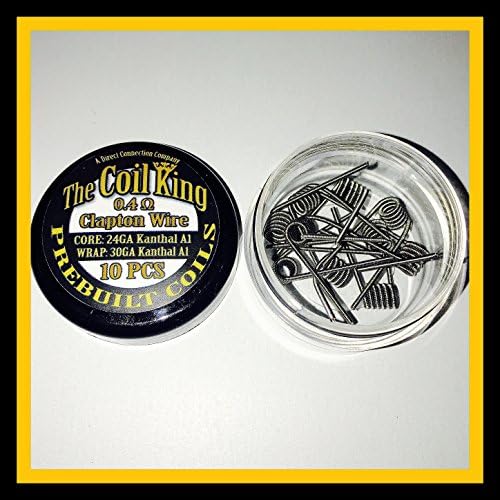 10 Pack Pre Built Coils Clapton Hive Tiger Twisted Fused Flat Dual Quad Prebuilt Pre Made (Clapton 0.4Ω (24GA Core, 30GA Wrap))
