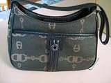 Etienne Aigner Belair Mini Bag - Black Logo Fabric