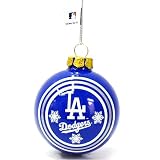 Los Angeles Dodgers Two Sided Glass Ball Ornament