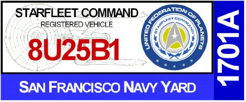Star Fleet San Francisco Navy Yard Parking Decal Star Trek