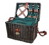 Sutherland Baskets SP839 Viridian Insulated Picnic Basket for 2