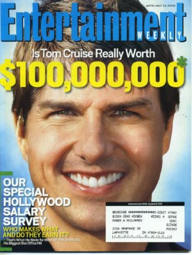 Entertainment Weekly May 12, 2006 Tom Cruise Cover, Pearl Jam Fans, West Wing, Stephen King
