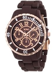 XOXO Womens XO5576 Brown Rubber Coated Bracelet Watch