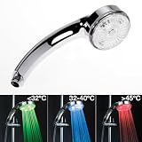 from Aurora Colour Changing LED Shower Head, Colour Changes with changing Water Temperature Model AU-LEDSH100T