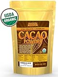 Organic Raw Cacao/ Cocoa Powder - Best 100% Dark Chocolate Taste - Pure Unsweetened, Non-Alkalized, Gluten Free, Vegan & Fair Trade Certified 1lb/ 16oz Bulk