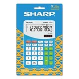 Sharp Chiyogami Blue Calculator-10-Digit, Twin-Powered Desktop Calculator with One Touch Tax Calculations, 3-Key Memory and Conversion Function