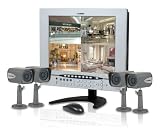 Lorex L15LD424251 Networkable 15-Inch LCD 4-Channel Surveillance System with 4 Weatherproof Night Vision Cameras and 250GB H.264 Integrated DVR