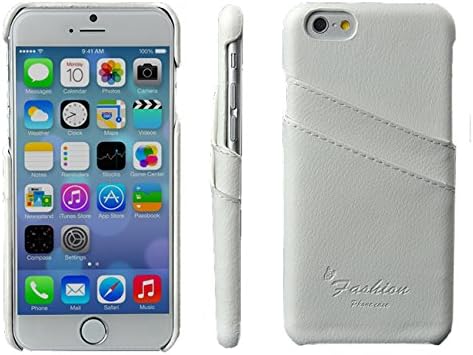 Hwisdom Iphone 6plus Case 5.5 Inch Case with Credit Card Id Holders for Iphone 6 Plus (iphone6plus 5.5-White)