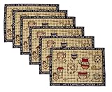IMAGE OF Park B. Smith Rustic Cafe 6-Piece Tapestry Placemat Set, 12-1/2 by 19-Inch