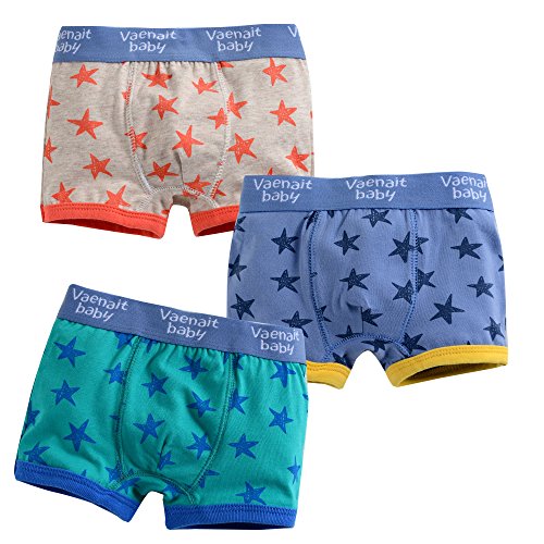 Vaenait Baby 2T-7T Toddler Kids Underwear Boxer Briefs 3-Pack Set Boxer Star