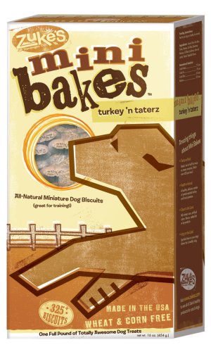 Zuke's 16-Ounce Mini Bakes Dog Treats, Turkey n' Taterz