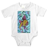 Onesie with ocean, yellow, fish, underwater, purple, seaweed, swim