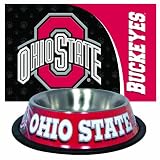 Ohio State Buckeyes Pet Bowl and Mat Combo