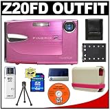 FujiFilm FinePix Z20fd (Pink) Digital Camera with 4GB SDHC Memory Card + NP-45 Battery + Case + Cameta Bonus Accessory Kit