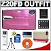 FujiFilm FinePix Z20fd (Pink) Digital Camera with 4GB SDHC Memory Card + NP-45 Battery + Case + Cameta Bonus Accessory Kit