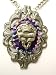 Rocker Jewelry French Crown Purple Jade Ornate Pendant