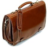 Cenzo Italian Leather Messenger Bag