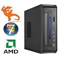 Mini Slim USB 3.0 Preis-Hit AMD E350 2x 1,6Ghz, 4GB DDR3 RAM, 500GB Festplatte, Grafik Radeon HD 6310 mit DVI/HDMI und VGA Ausgang, Slim DVD-Brenner, Cardreader, 7.1 Sound, Windows 7 Pro SP1