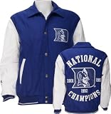 Duke Blue Devils Commemorative Wool and Leather Varsity Jacket - Medium