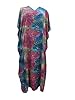 Beach Wear Kaftan Boho Hippy Blue Pink Printed Maxi Dress Caftan Lounger