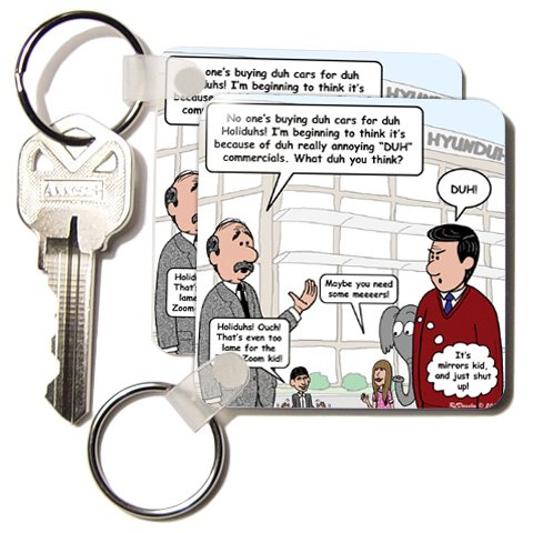 Christmas Automobile Advertisements - Set Of 6 Key Chains