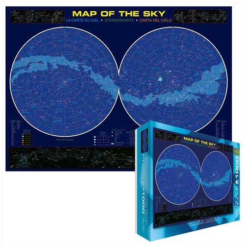 Jigsaw Puzzle , Map of the Sky, 1000 pieces, 126.5 in X 19.25 in. Ships same day.