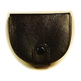 * Soft Black Leather Coin Purse With Button Fastening *