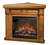 IMAGE OF Dimplex SOP-261C-O Stratford 30 Inch Corner Electric Fireplace With Medium Oak Finish