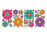 Groovy Flower Fun Retros 70's Wall Stidckers Appliques