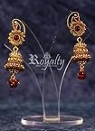 Earrings - Royal Ghanta Polkis Round Earrings, Pearls & Gemstone Studded
