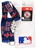 Boston Red Sox Lanyard with Ticket Holder and Logo Pin
