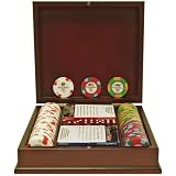 Poker PaulsonT Pharaoh Casino Top Hat 100 Chip Set with Wood Case