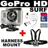 GoPro HD Surf HERO High-Definition Waterproof Digital Camera + GoPro Chest Mount Harness + SD 8GB Memory Card
