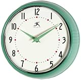 Retro Green Metal Wall Clock
