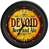 DEVOID 'S Beer and Ale Cascading Pub Wall Clock