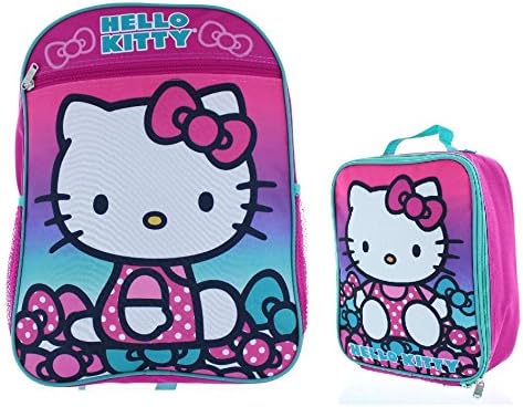 Kids Backpack with Lunch Bag Combo (Hello Kitty)