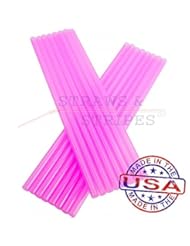 Health and Beauty: 100 Jumbo+ Drinking Straws 10 Inch X 0.25 Inch (Pink) - Straws & Stripes, LLC