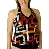 Women's Plus Size Merona Printed Halter Swim Top - Ebony