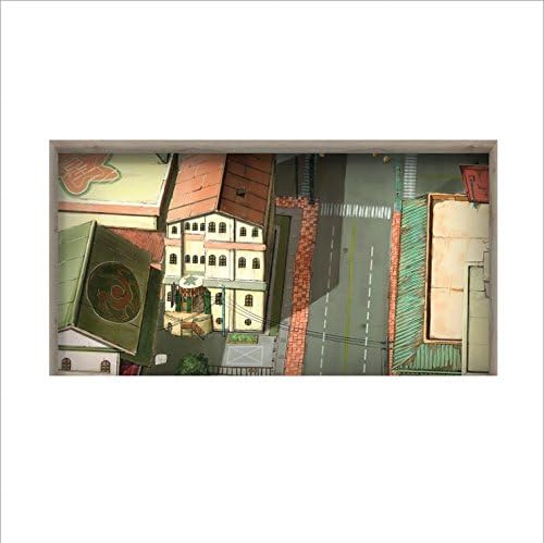 LMGQT 3D desktop stickers affixed fashion creative personality waterproof and dustproof anti-oil can be replaced without leaving adhesive ( animated street) , color