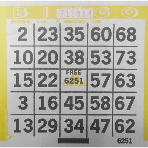 1on Yellow Bingo Paper