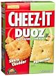 Cheez-It Baked Snack Crackers, Duoz, Sharp Cheddar & Parmesan, 13.7-Ounce Boxes (Pack of 4)