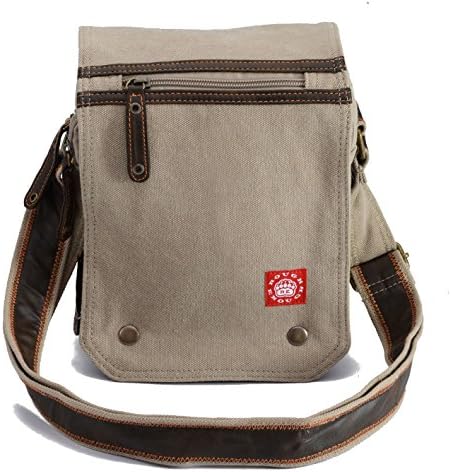 Rough Enough Khaki Heavy Canvas Functional Shoulder Bag