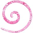 14 Gauge Hot Pink Acrylic Glitter Spiral Taper