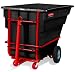 Rubbermaid Towable Dump Truck, Black, 2100 lbs Load Capacity, 51-3/4