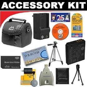 2GB DB ROTH Deluxe Accessory Kit For The Sony Cybershot DSC-H20 Digital Camera 