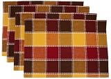 Homewear Color Cues 13-Inch by 19-Inch Reversible Mat, Multi, Set of 4