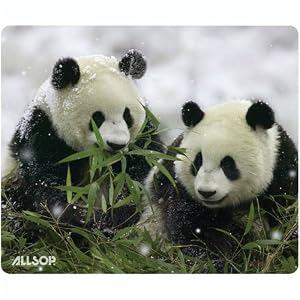 Nature's Smart Mouse Pad Panda ? 60 % Recycled Content, Anti-Microbial (29879) by Allsop